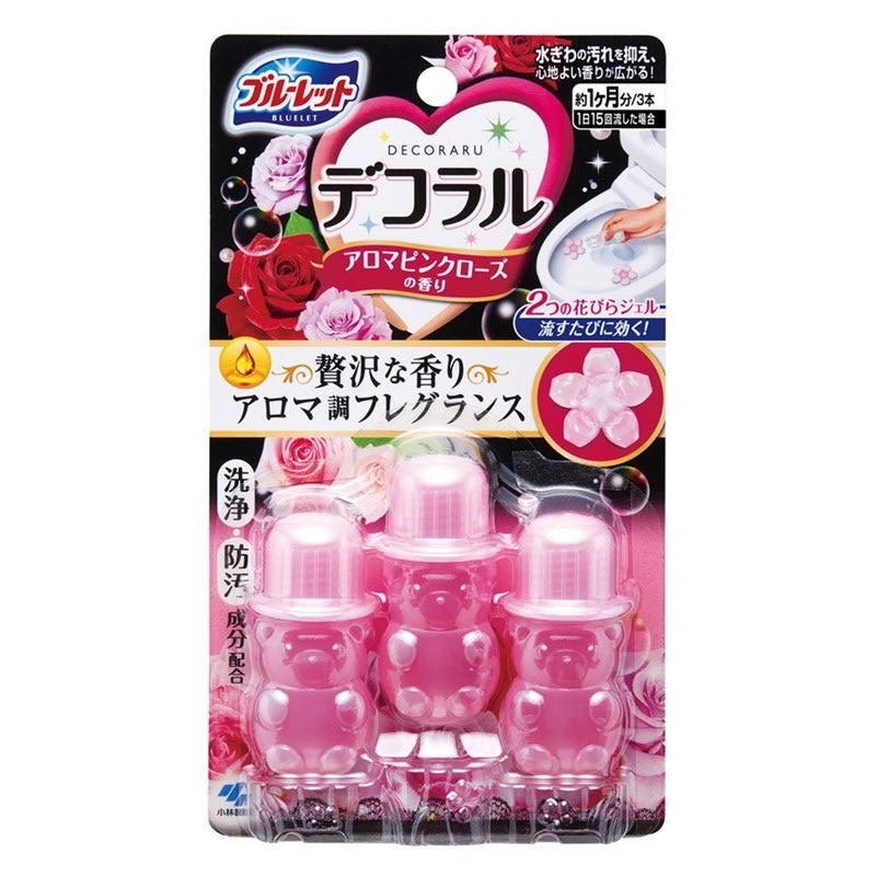 KOBAYASHI Toilet Bowl Deodorant Cleaner #Pink Floral Scent 3pcs