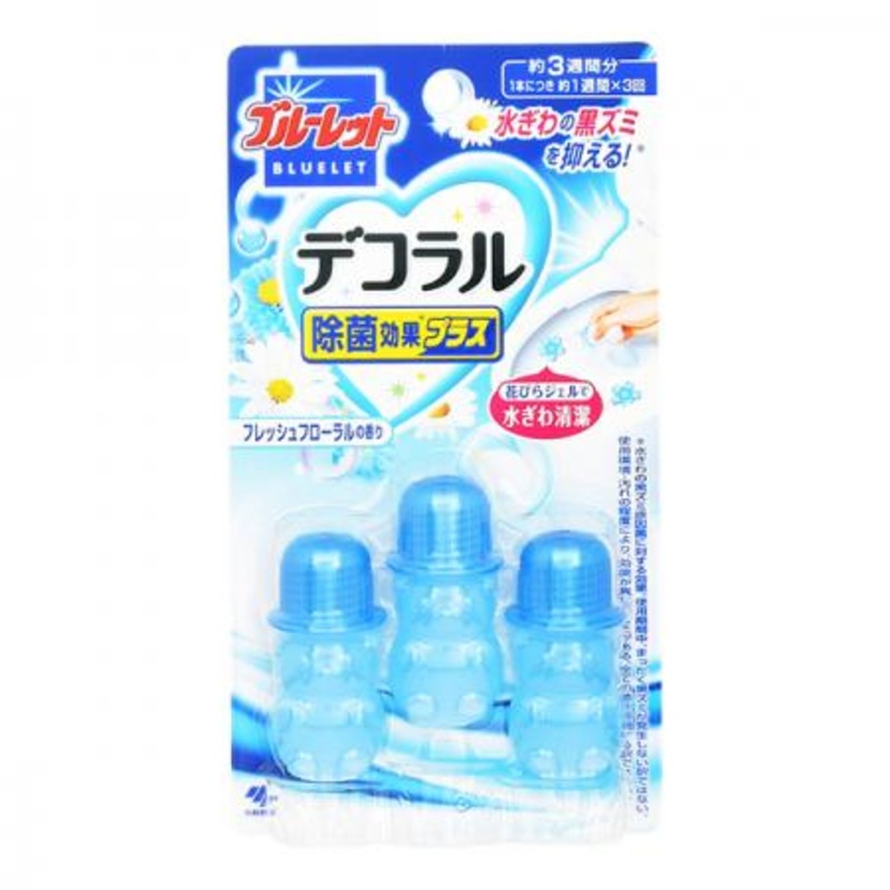 KOBAYASHI Toilet Bowl Stain Cleaner #Blue Floral Scent 3pcs