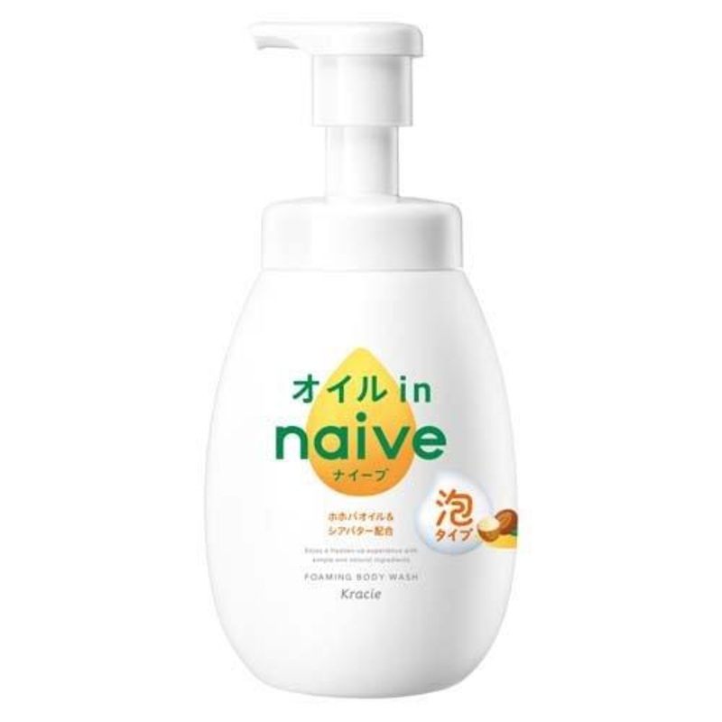 KRACIE Naive Body Wash Jojoba Oil And Shea Butter 600ml