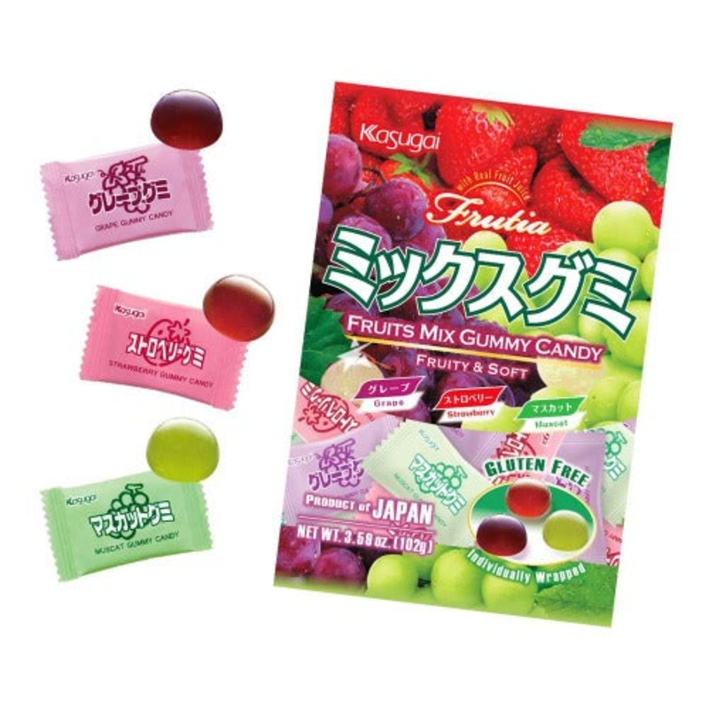 KASUGAI Fruits Mix Gummy Candy 102g