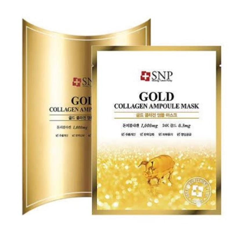 SNP Gold Collagen Ampoule Mask 10 Sheets