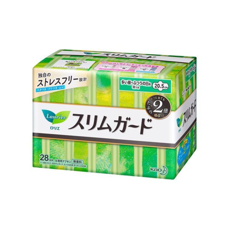 KAO Laurier Speed+ Daily Slim Wing Feminine Pads 20.5CM 28PCS
