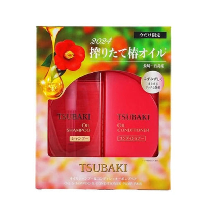 SHISEIDO Tsubaki 2024 Premium Shampoo + Conditioner Pump Pair 490ml