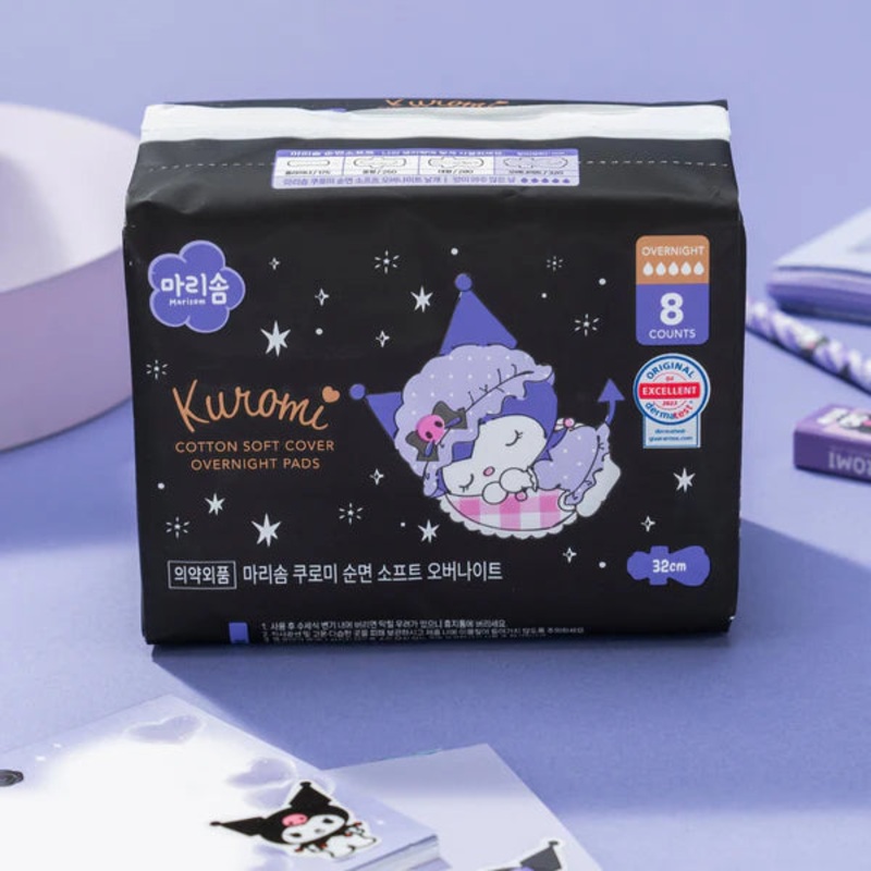 ITC Kuromi Organic Sanitary Pads Night 32cm 8pcs