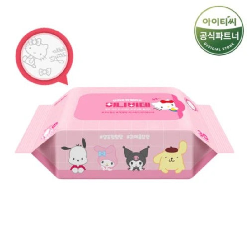 ITC Sanrio Characters Flushable Mini Bidet Wipes 30p