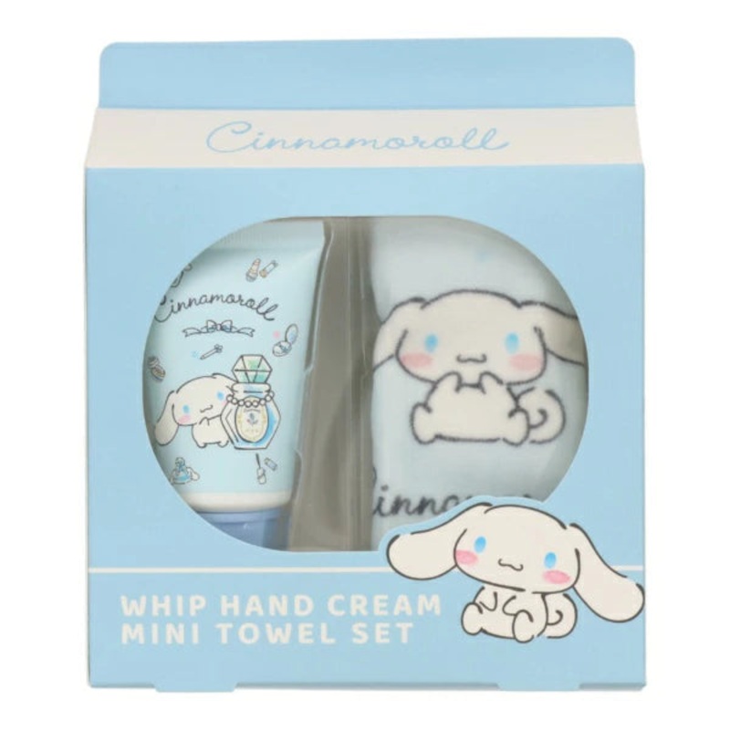 SHOBIDO Sanrio co-branded Hand Cream & Hand Towel Set #Cinnamoroll