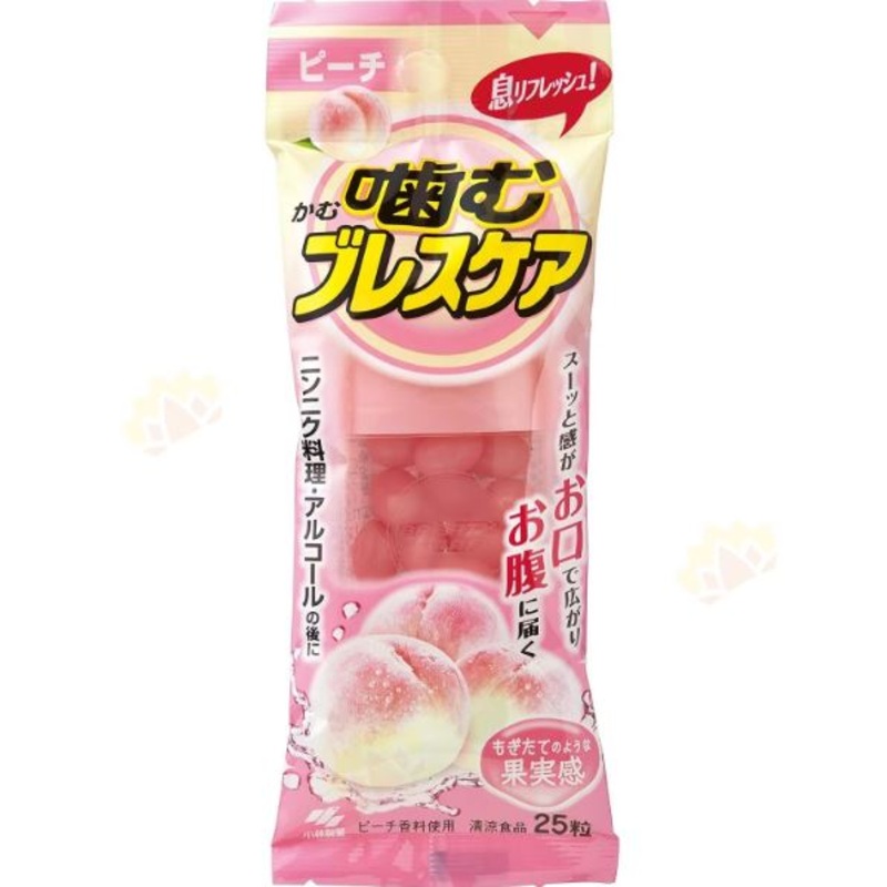 KOBAYASHI Breath Care To Bite Type Gummy Peach 25Pcs