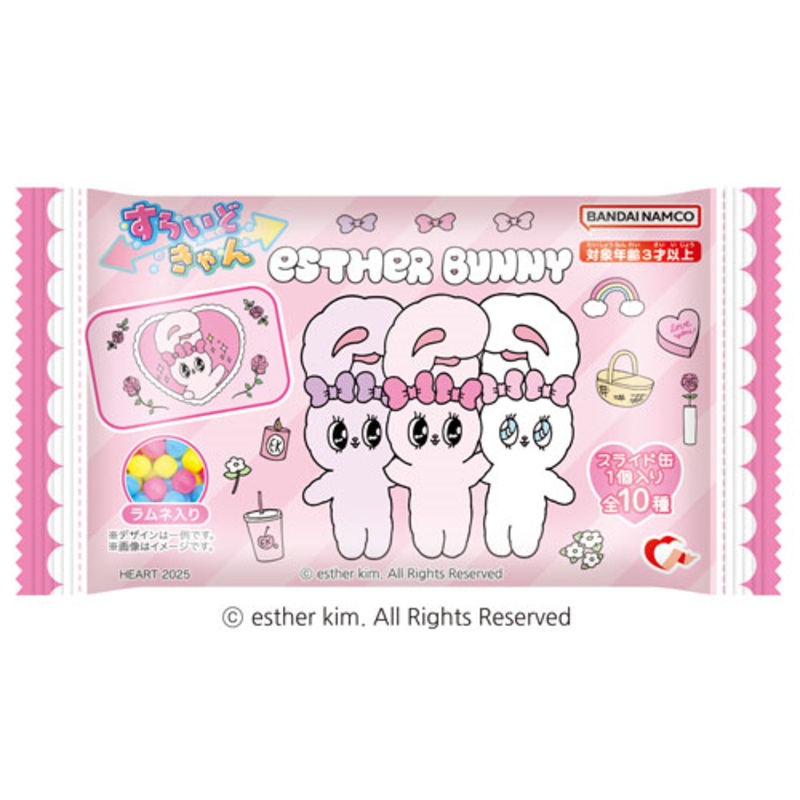 HEART Slide Canyon Esther Bunny Can With Ramune Candy 6g