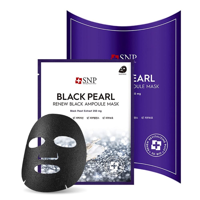 SNP Black Pearl Renew Ampoule Mask 10 Sheets