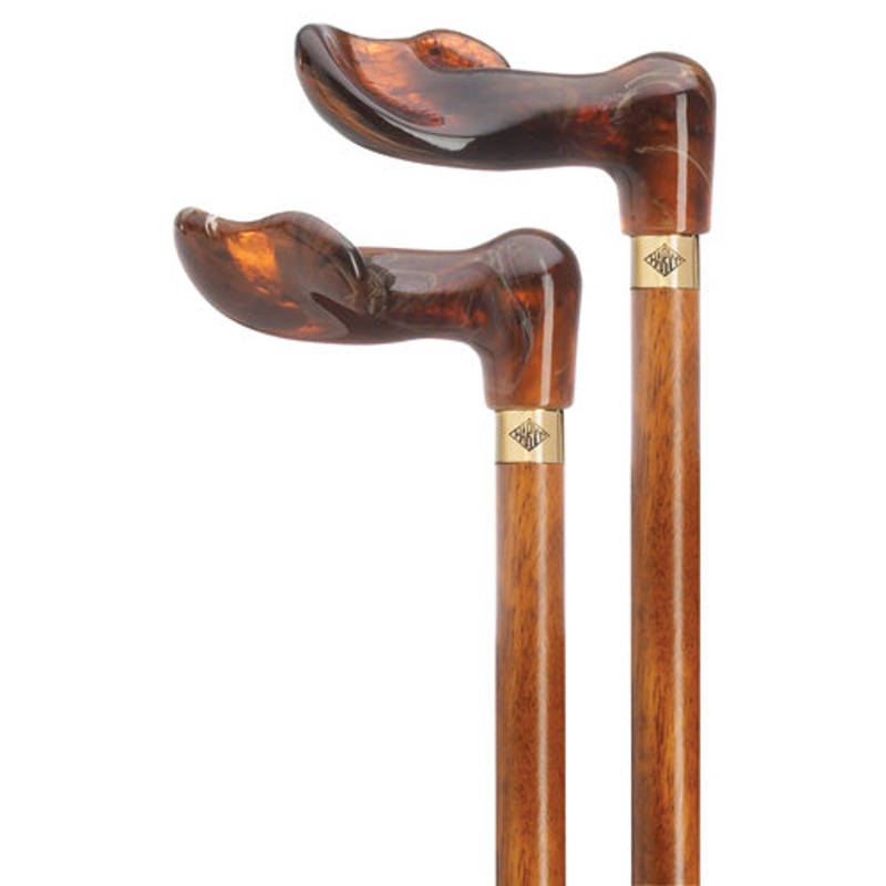 Amber Acrylic Palm Grip on Cherry-Right Hand