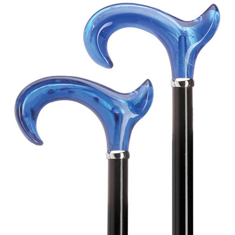 Anatomical Acrylic Handle-Titanic Blue Derby