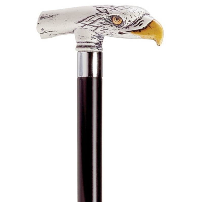 Antique Scrimshaw Eagle Head|Walnut|Black