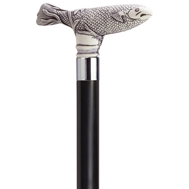 Antique Scrimshaw Fish Derby Handle