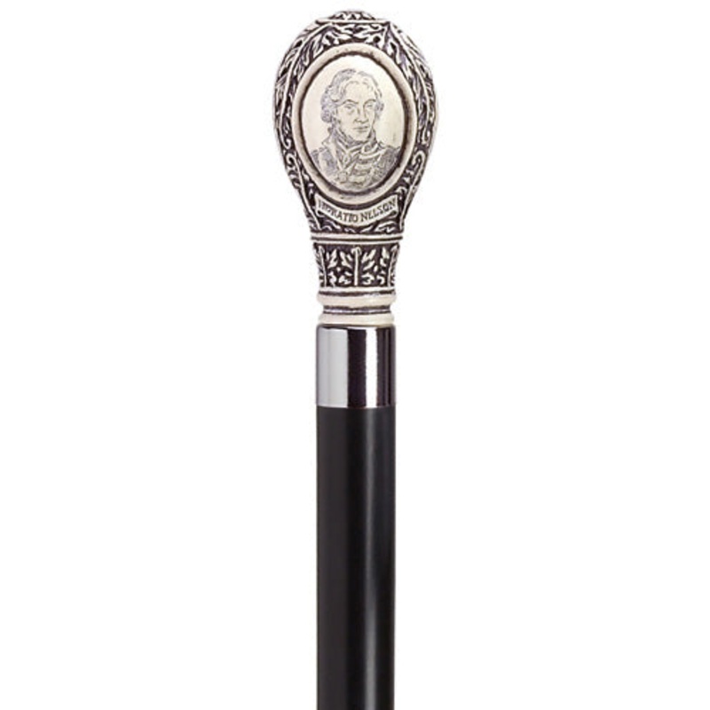 Antique Scrimshaw Lord Nelson|Walnut|Black