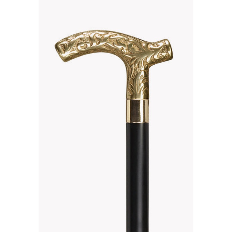Brass Derby Cane|Walnut|Black|Walnut|Black