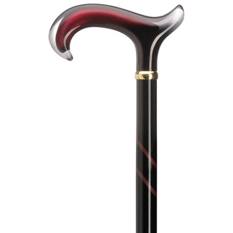 Burgundy Acrylic Derby Stripe Tease