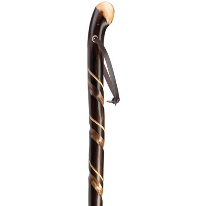 Natural Chestnut Spiral Knob Walking Stick