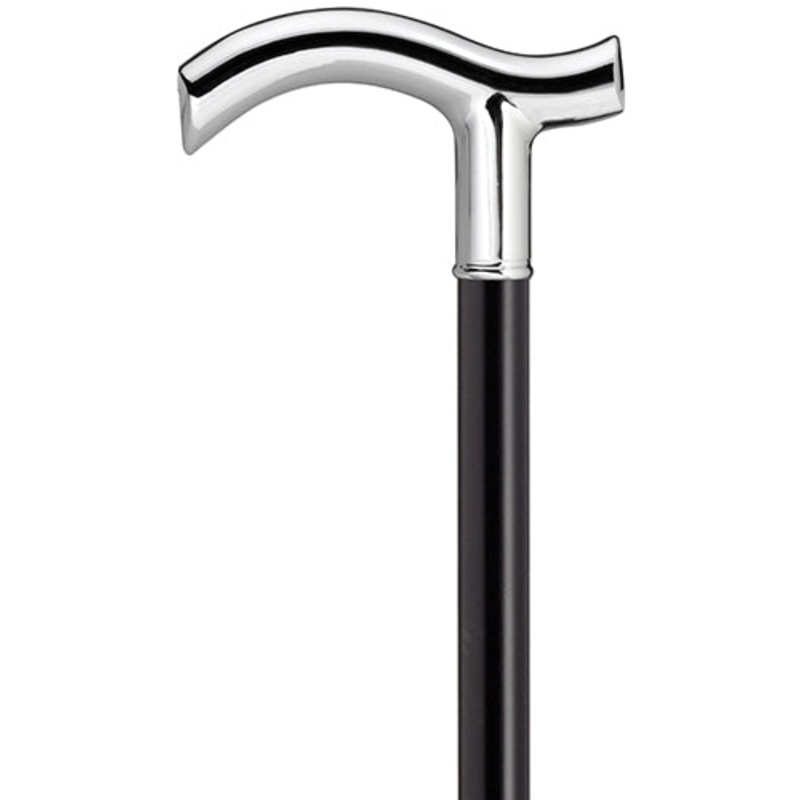 Shiny Chrome Fritz Handle-Black