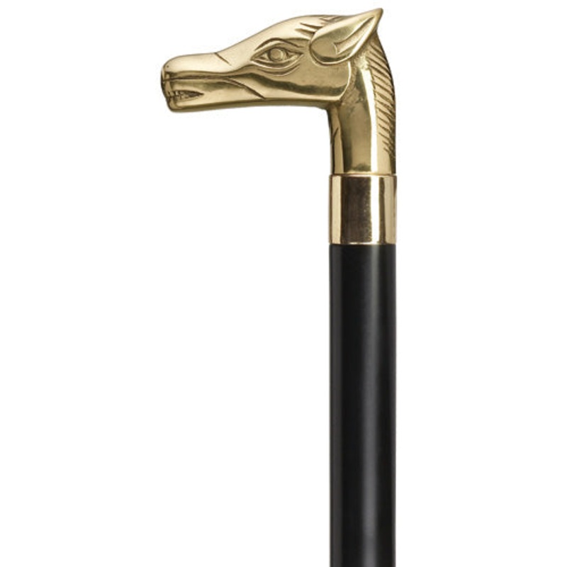Solid Brass Cast Horse Head|Black|Walnut