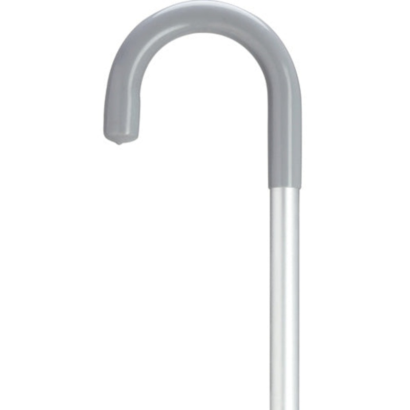 Aluminum Crook Handle Hospital Cane-Extra Tall