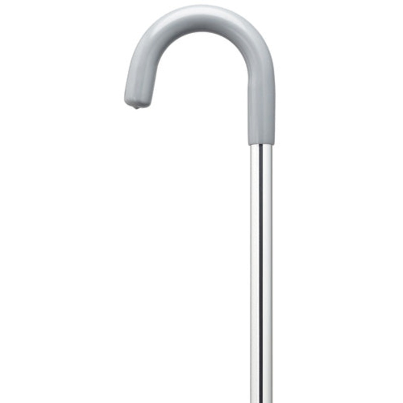 Aluminum Crook Handle Hospital Cane-Xtra Long