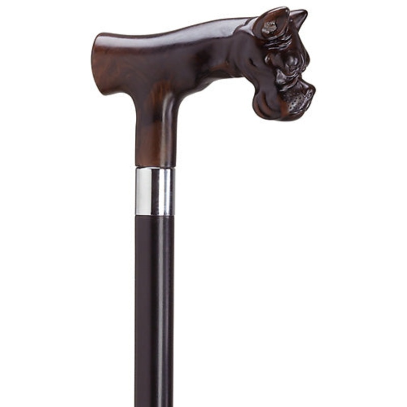 Decorative European Bull Dog Head Derby Handle
