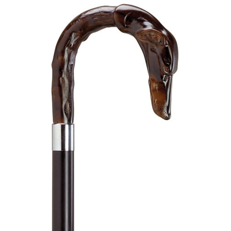Decorative European Grey Hound Crook Handle