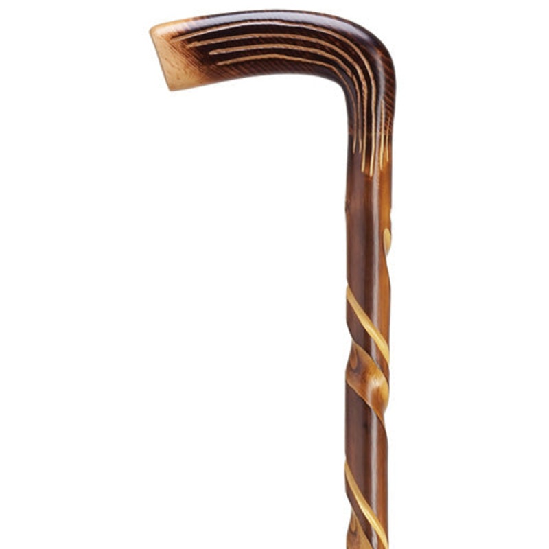 Hand Carced Spiral L Shape Handle