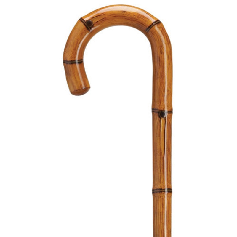 Imported Crook Handle Manilla With Bamboo Carving