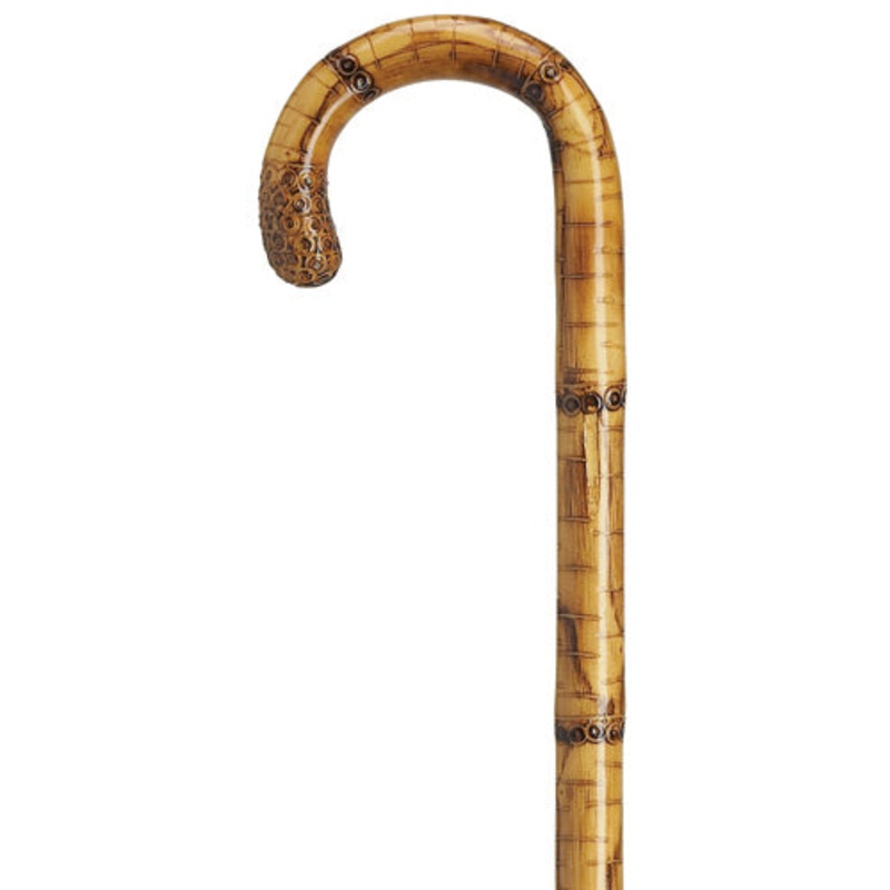 Imported Genuine Maple Carved Bulb Nose Crook