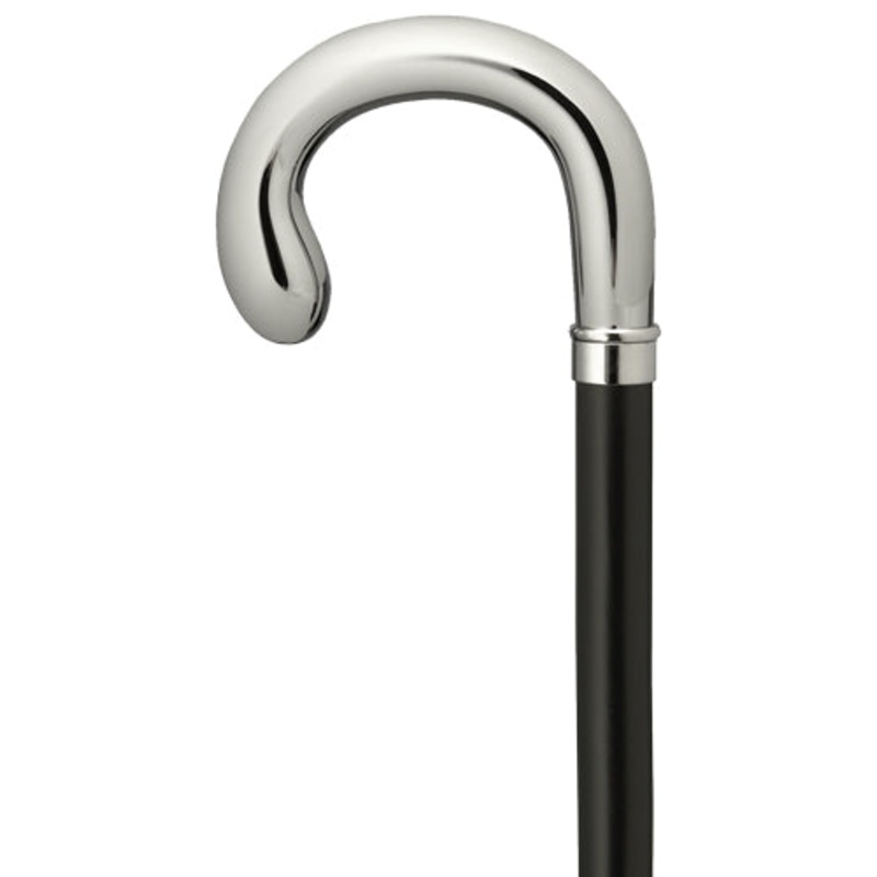 Classy Chrome Crook Handle|Black|Walnut