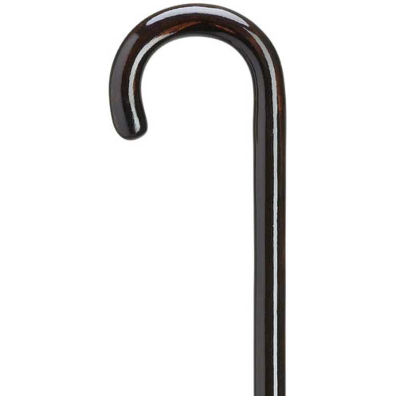Ladies Crook Handle Cane-Simulated Ebony Finish