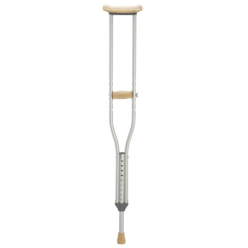 Lofstrand Aluminum Underarm Push Button Adjustable Crutches-Child