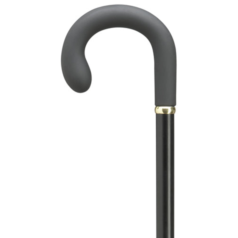 Soft Touch Crook Handle-Black
