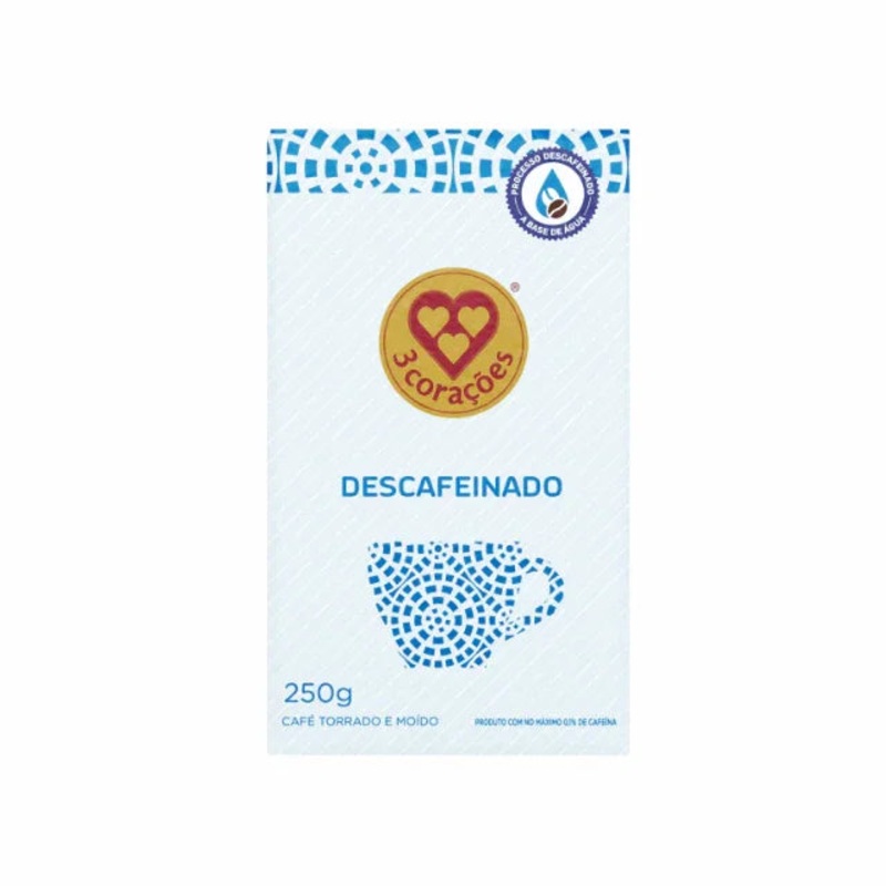 3 Coraes Decaffeinated Roasted and Ground Coffee – Vacuum Sealed 250g (8.8 oz) | Smooth Flavor