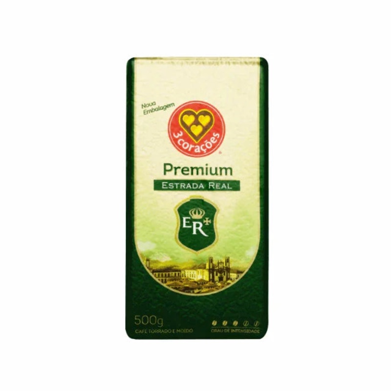 3 Coraes Estrada Real Premium Roasted and Ground Coffee – 500g (17.6 oz) | Arabica & Robusta Blend