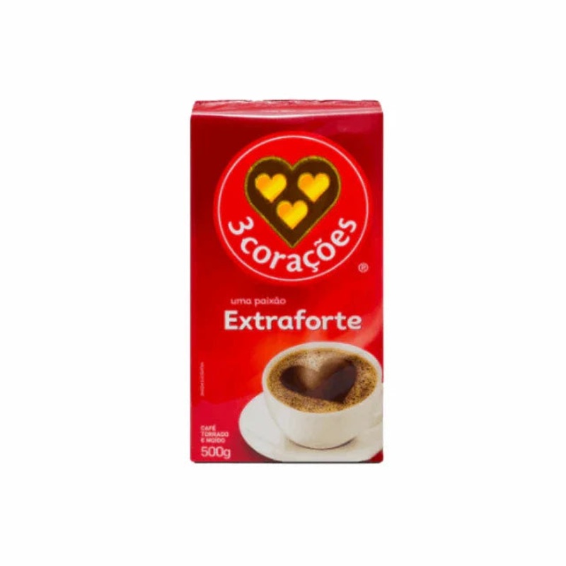 3 Coraes Extra Forte Vacuum-Sealed Roasted and Ground Coffee – 500g (17.6 oz)