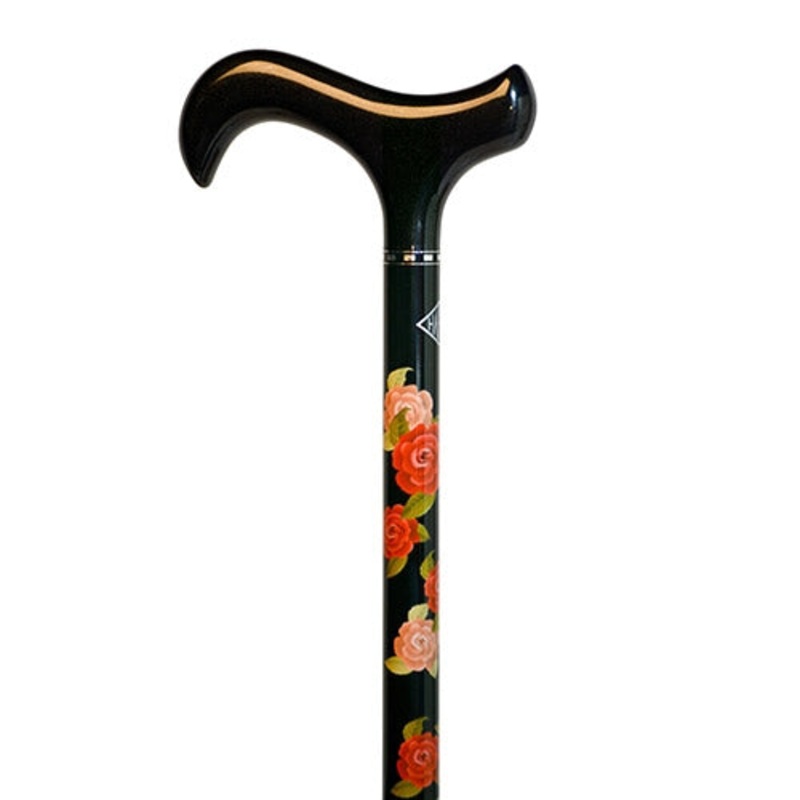 Carbon walking cane- Summer Rose pattern