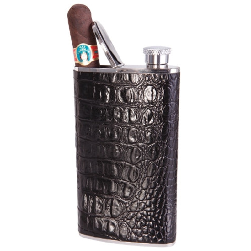 Cigar Flask|Black|Brown|Black|Brown