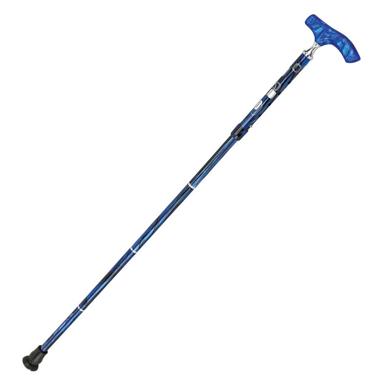 Lucite Fritz Folding cane|Gold|Blue Ice|Purple