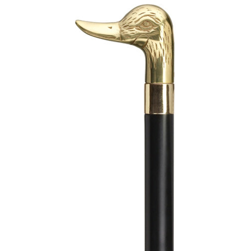 Solid Brass Cast Duck Head|Walnut|Black
