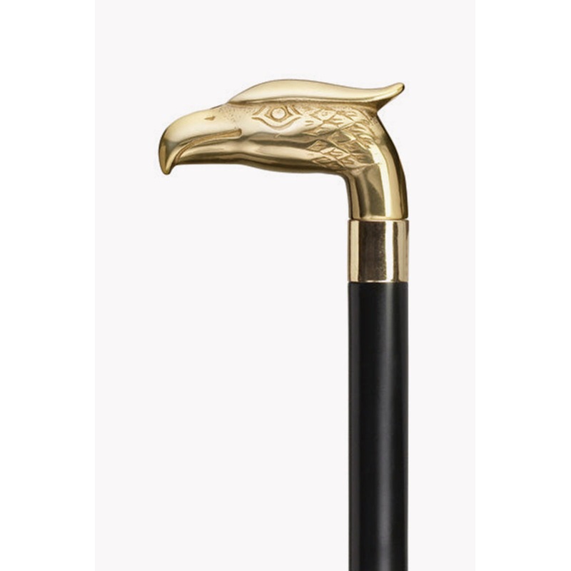 Solid Brass Cast Eagle Head|Walnut|Black