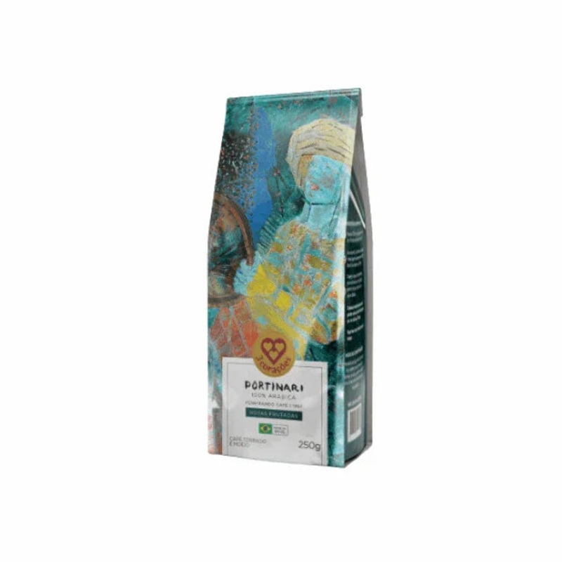 3 Coraes Portinari Gourmet Ground Coffee – Fruity Notes – 250g (8.8 oz) – Brazilian Arabica Coffee