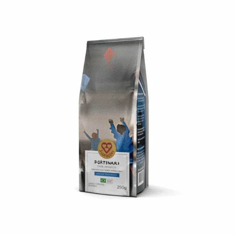 3 Coraes Portinari Gourmet Ground Coffee – Truffled Notes – 250g (8.8 oz) – Brazilian Arabica Coffee