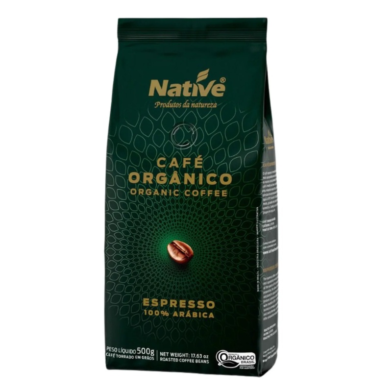 NATIVE Organic Coffee – Roasted Beans – 500g – Brazilian Coffee