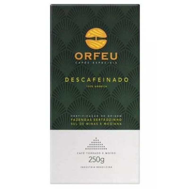 ORFEU Decaffeinated – Roasted and Ground Coffee 250g – Brazilian Arabica Coffee