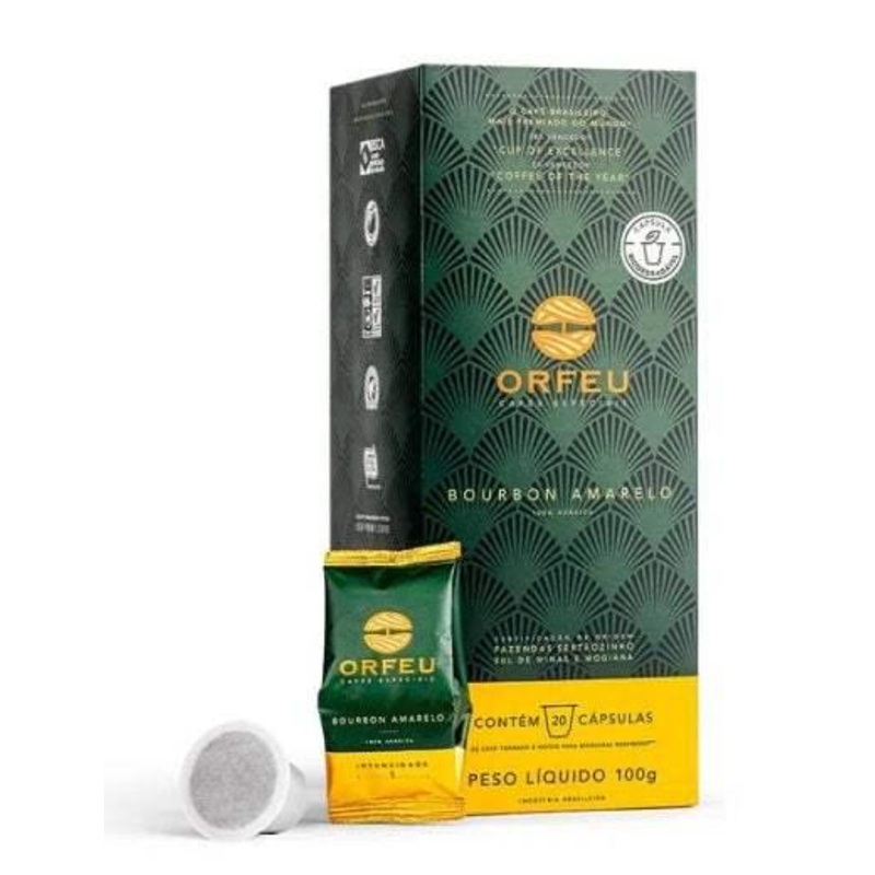 Orfeu Espresso Bourbon Yellow Brazilian coffee capsule 20 pcs. (Nespresso compatible) – Brazilian Arabica Coffee