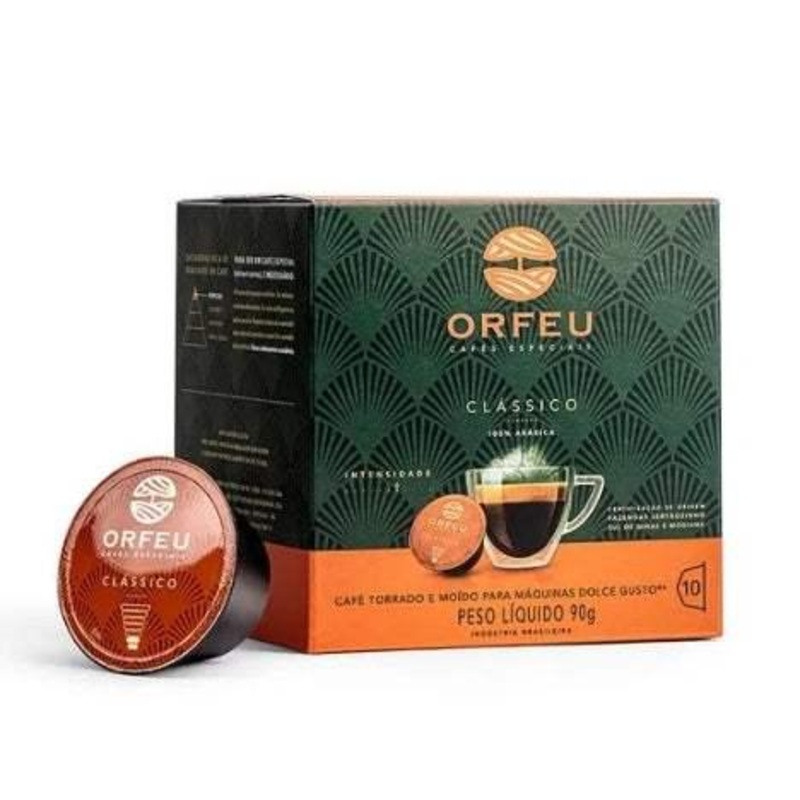 Orfeu Espresso Classic 10 capsules – Compatible Dolce Gusto*.- Brazilian Coffee – Brazilian Arabica Coffee
