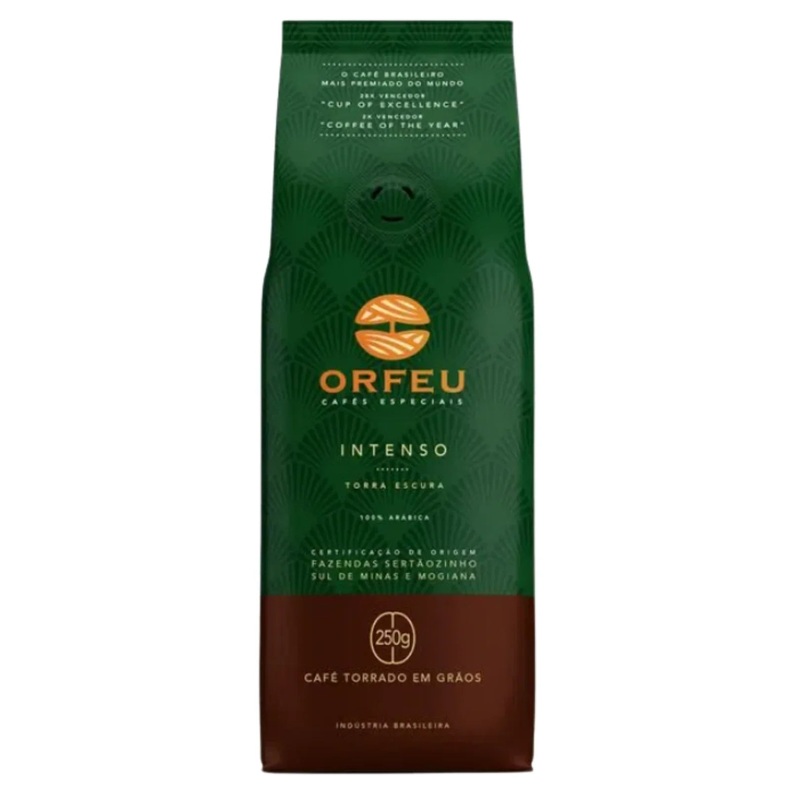Orfeu Intense Roasted Beans Coffee 250g – Brazilian Arabica Coffee