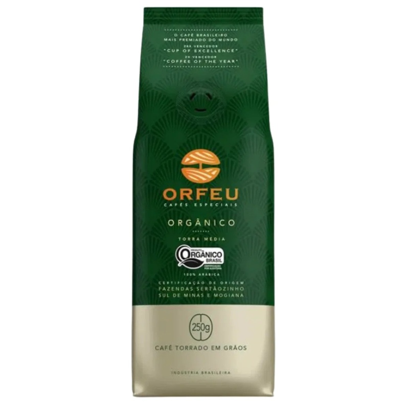 ORFEU Organic – Roasted Beans – 250g – Brazilian Arabica Coffee